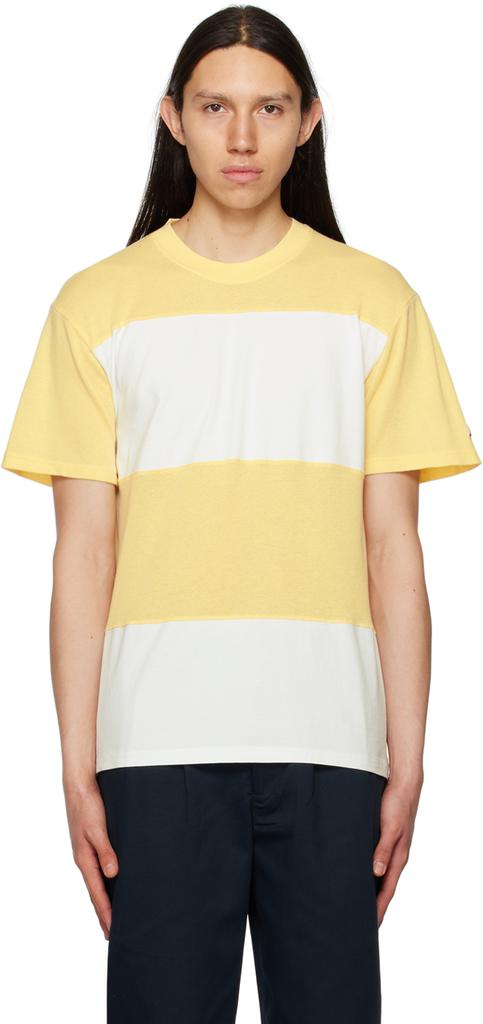Noah Yellow & White Stripe T-Shirt