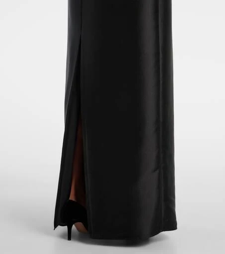 Self Portrait Floral lace-trimmed taffeta maxi dress 5