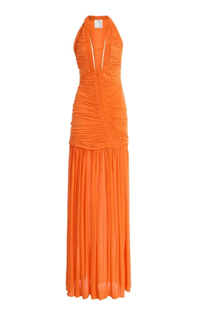 strapless open back dress Christopher Esber Sculptured Pleated Rib Gown main image 0