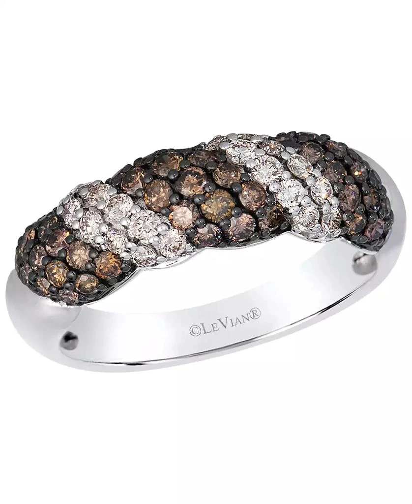 Le Vian Chocolate Diamond (0.72 ct. t.w.) 
Nude Diamond (0.33 ct. t.w.) Ring in 14k Vanilla Gold 1
