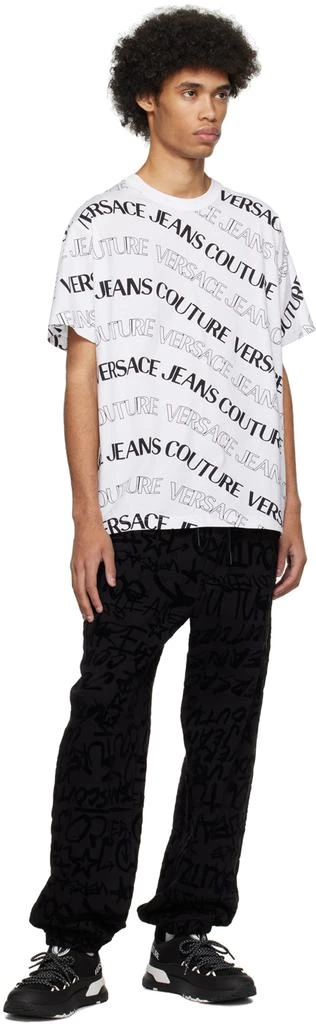 Versace Jeans Couture White Jacquard T-Shirt 4