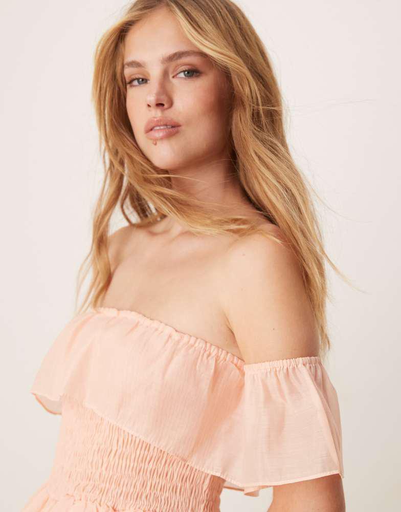 True Decadence True Decadence strapless midi dress in dusty peach