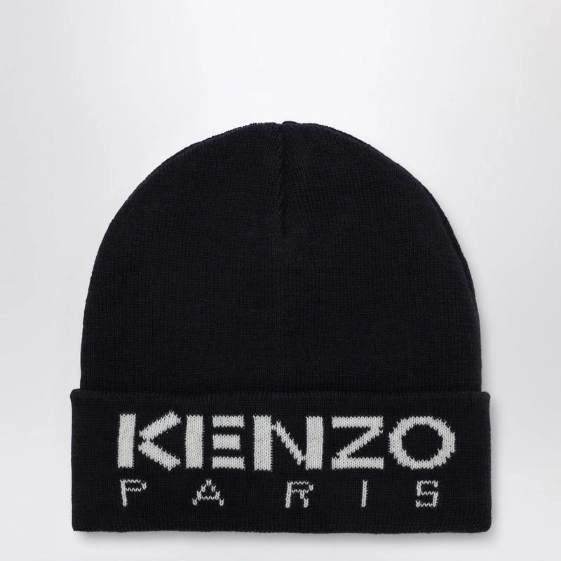 Kenzo Navy blue bonnet with logo 1