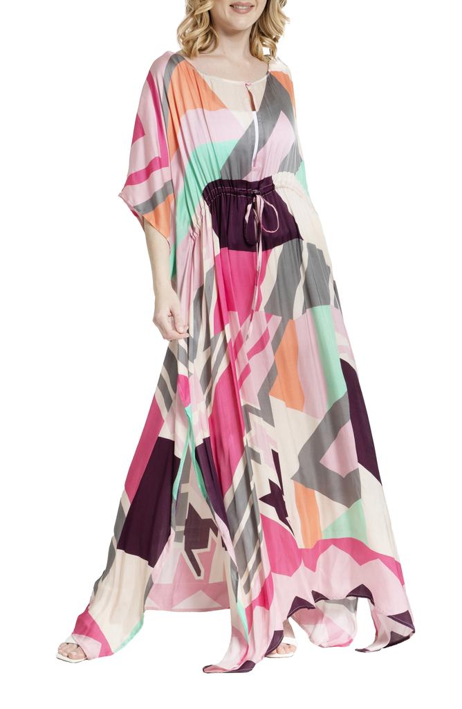 SAACHI Abstract Geometric Keyhole Caftan