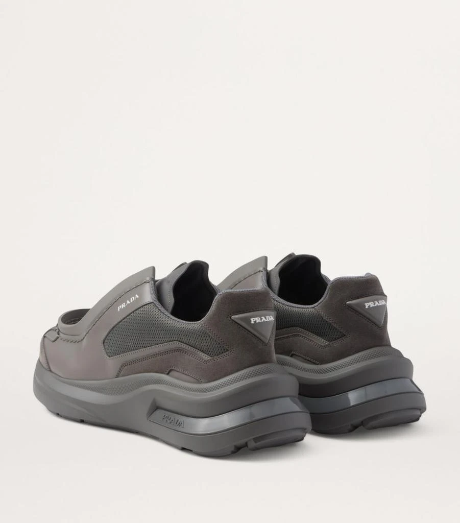 Prada Brushed Leather Systeme Sneakers 4