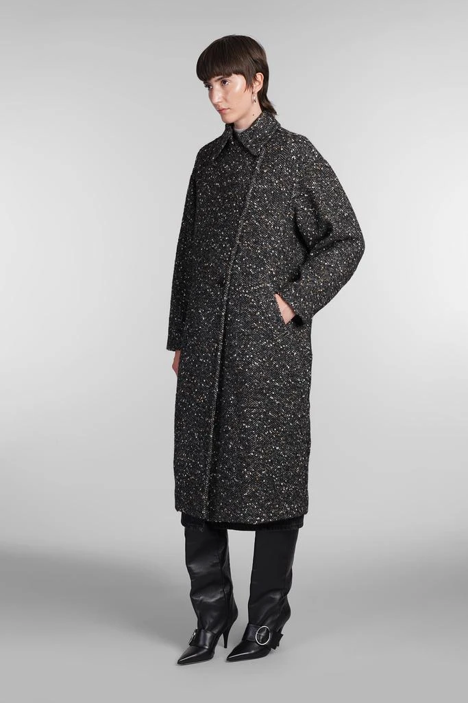Marant Étoile Horia Coat In Black Wool 4