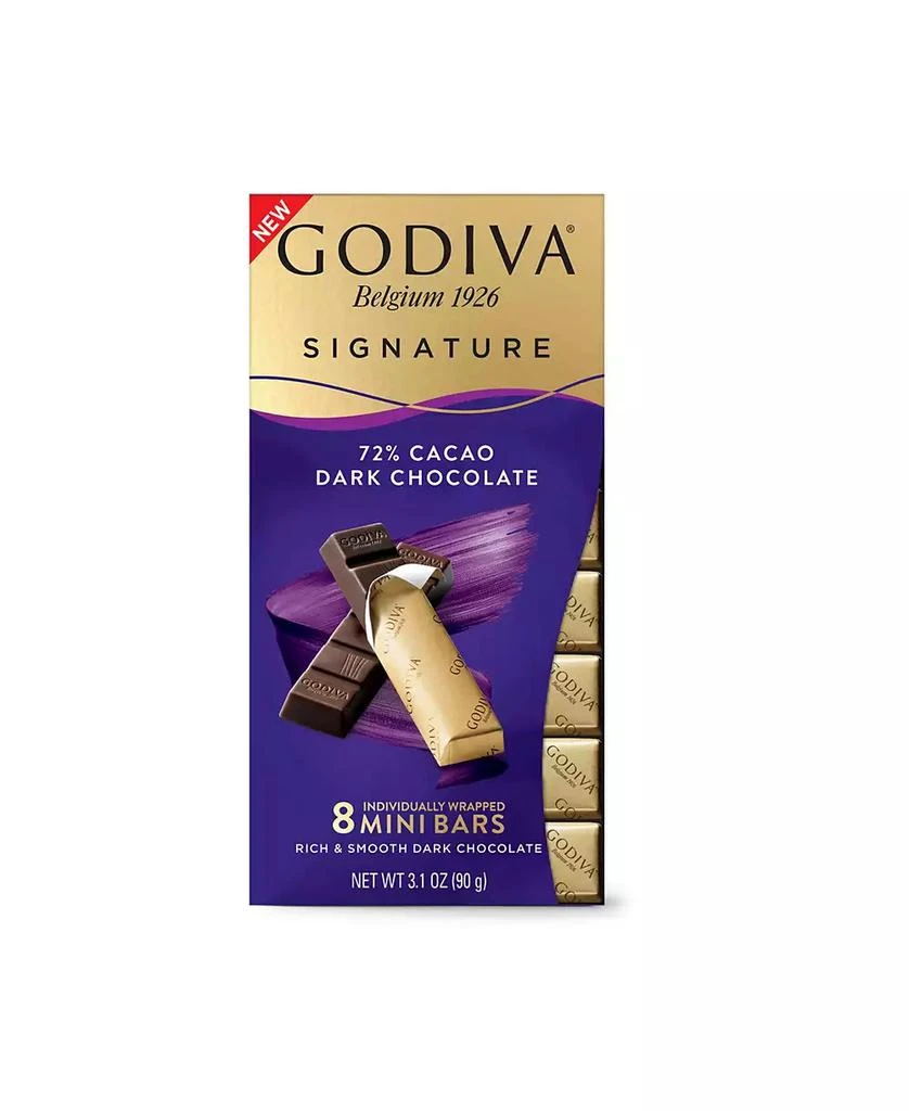Godiva Set of 12, Signature Cacao Dark Chocolate Mini Bars 2
