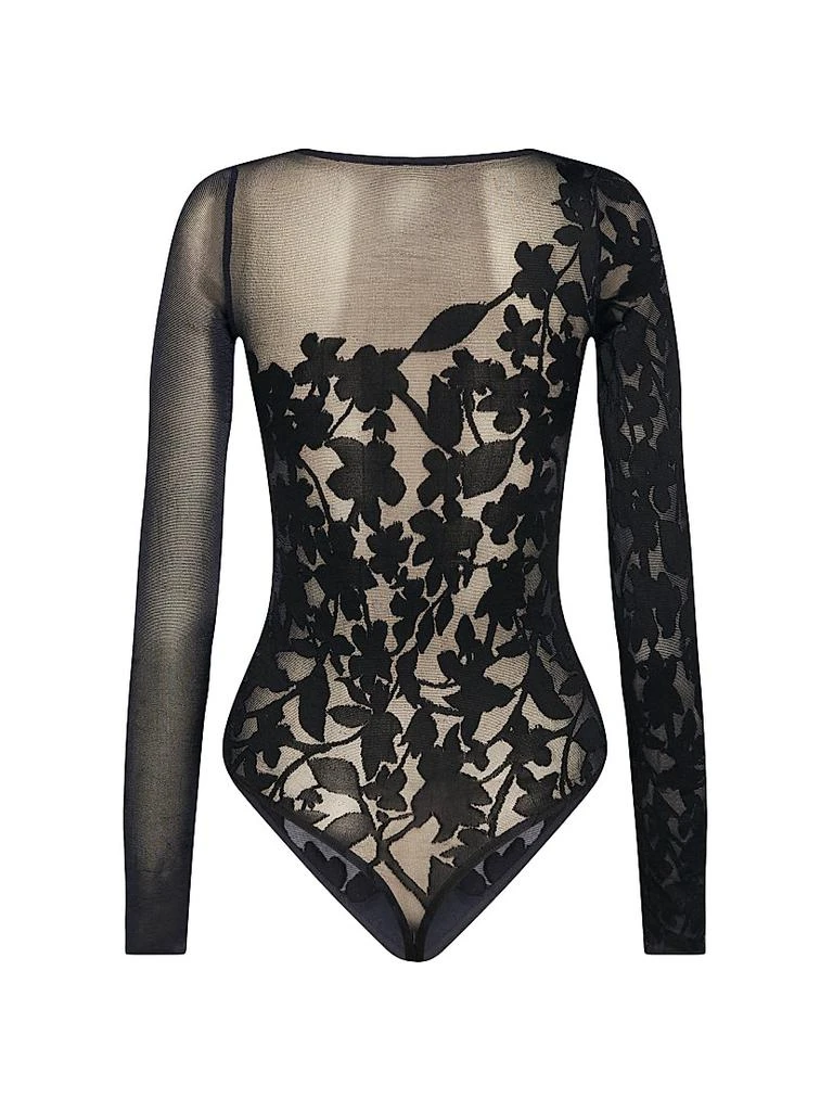 Wolford Floral Sheer Thong Bodysuit 3