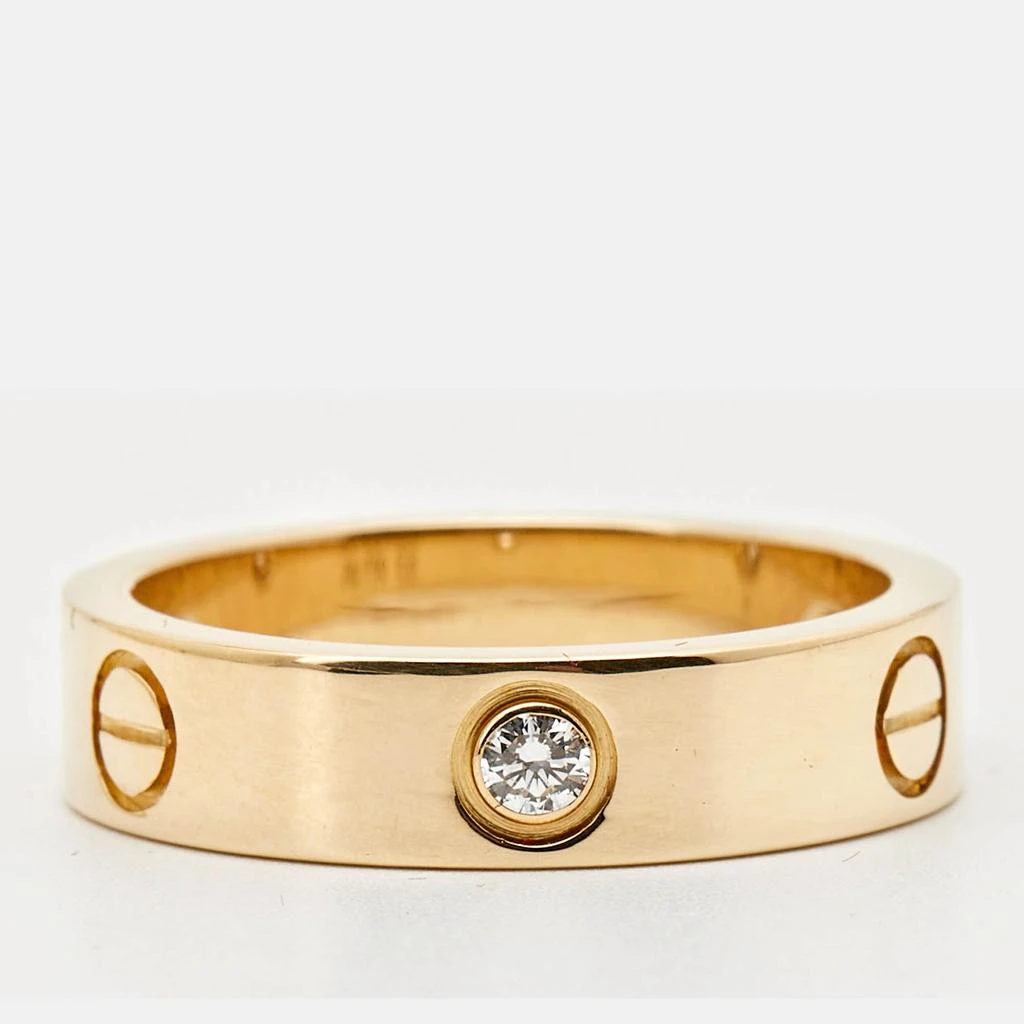 Cartier Cartier Love 3 Diamonds 18k Yellow Gold Ring Size 61 2