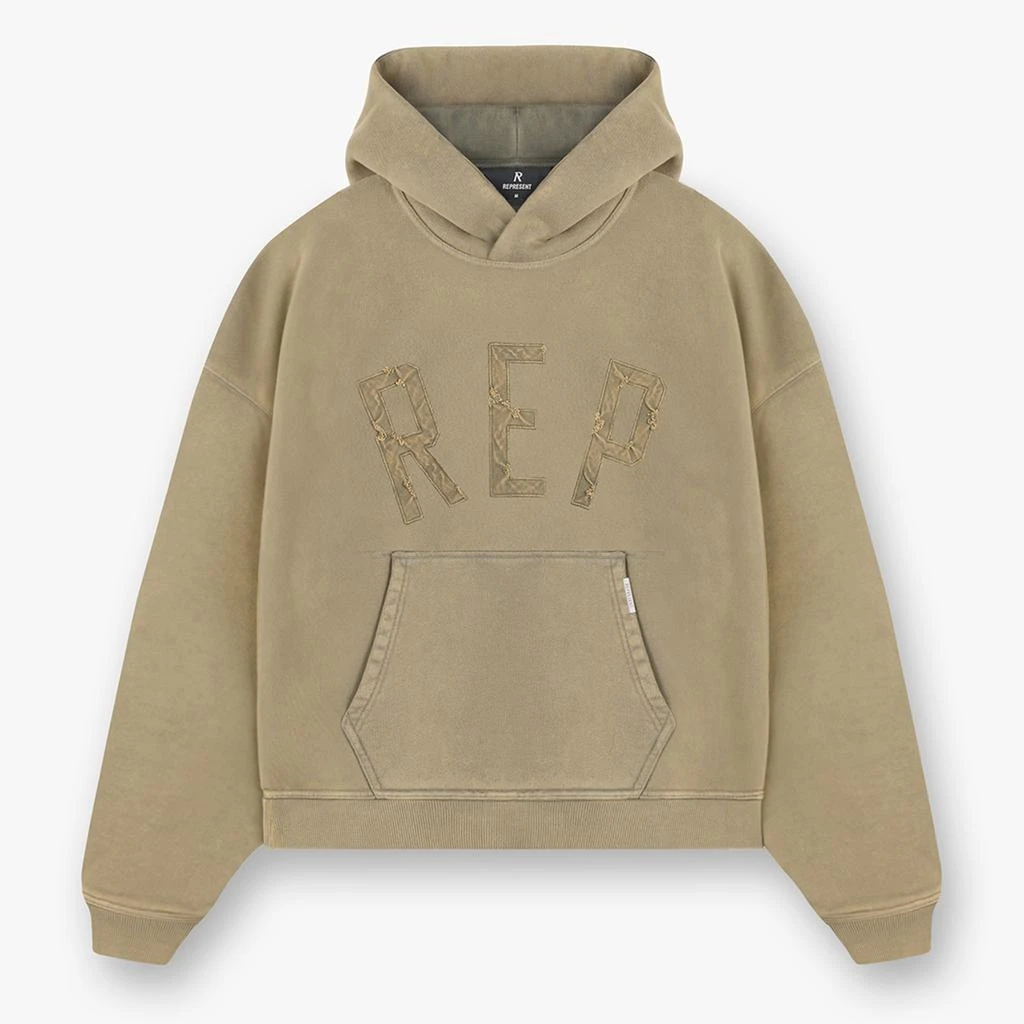 Represent Rep Appliqué Cotton-Jersey Hoodie 1