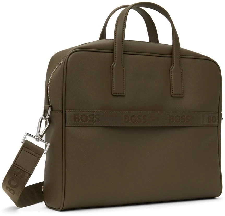 Hugo Boss Green Structured Briefcase 3