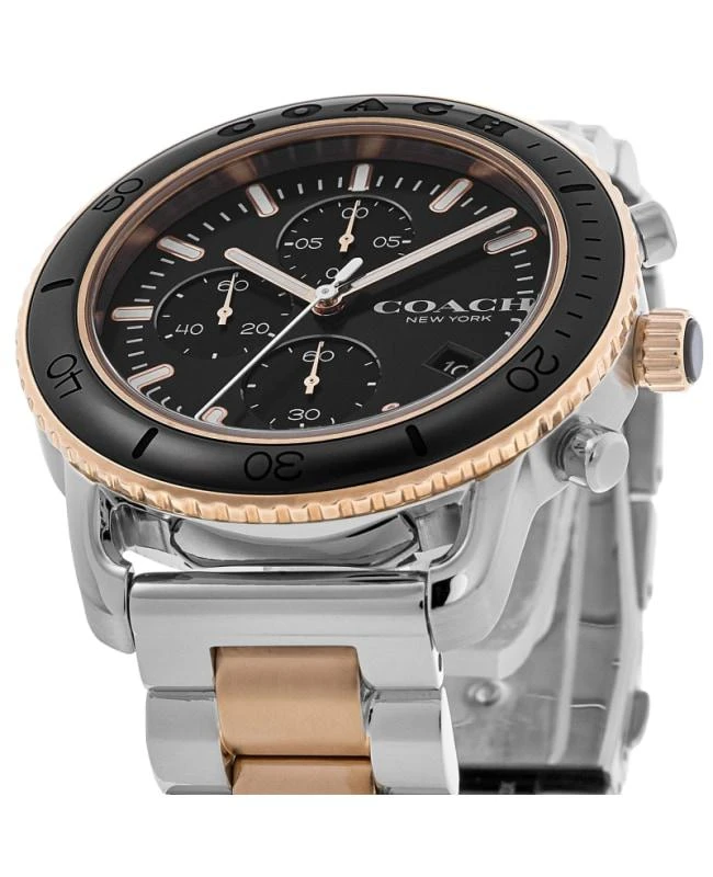 Coach Coach Cruiser Black Chronograph Dial Two-Tone Steel Men's Watch 14602597 2