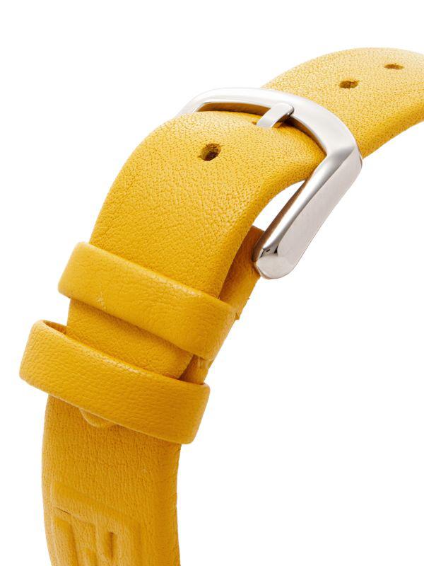 Fendi Forever Fendi 29MM Stainless Steel & Leather Strap