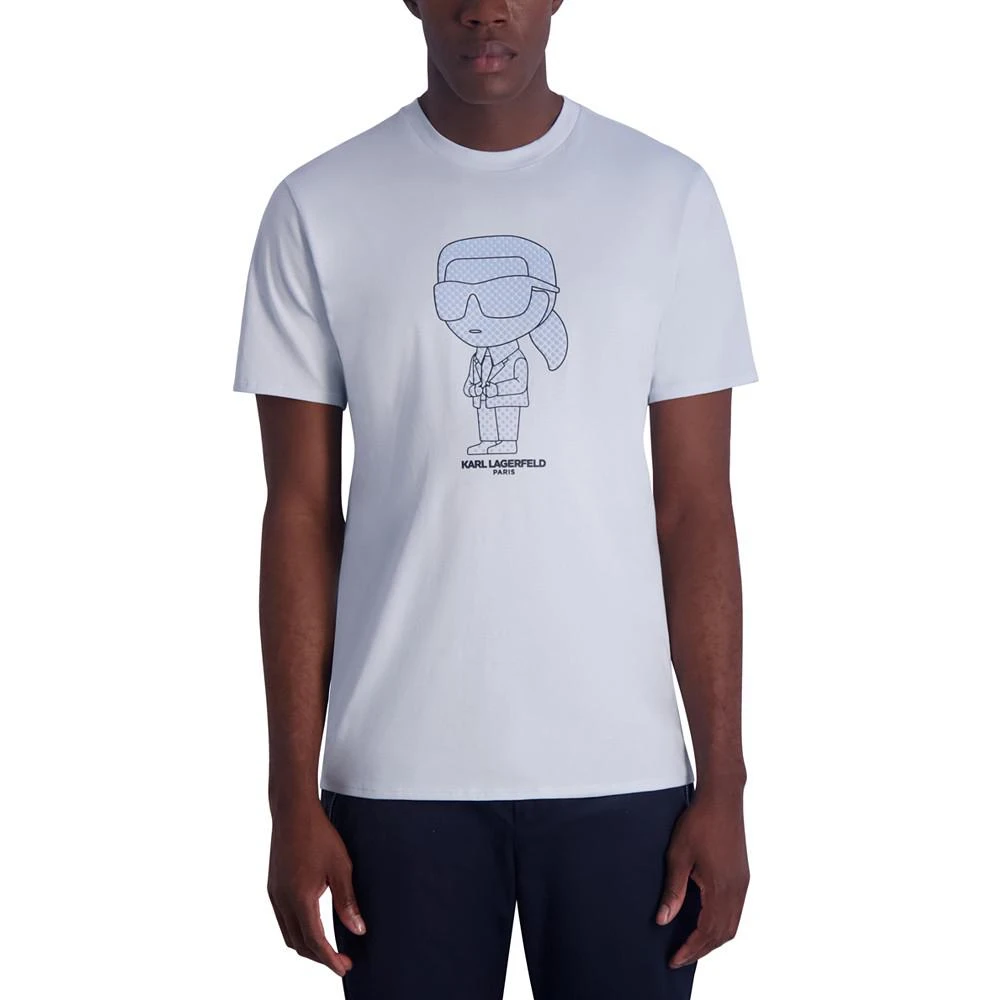 KARL LAGERFELD PARIS Men's Slim Fit Short-Sleeve Large Karl Character Graphic T-Shirt 1