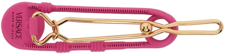 Versace Kids Pink Safety Pin Hair Clip 2
