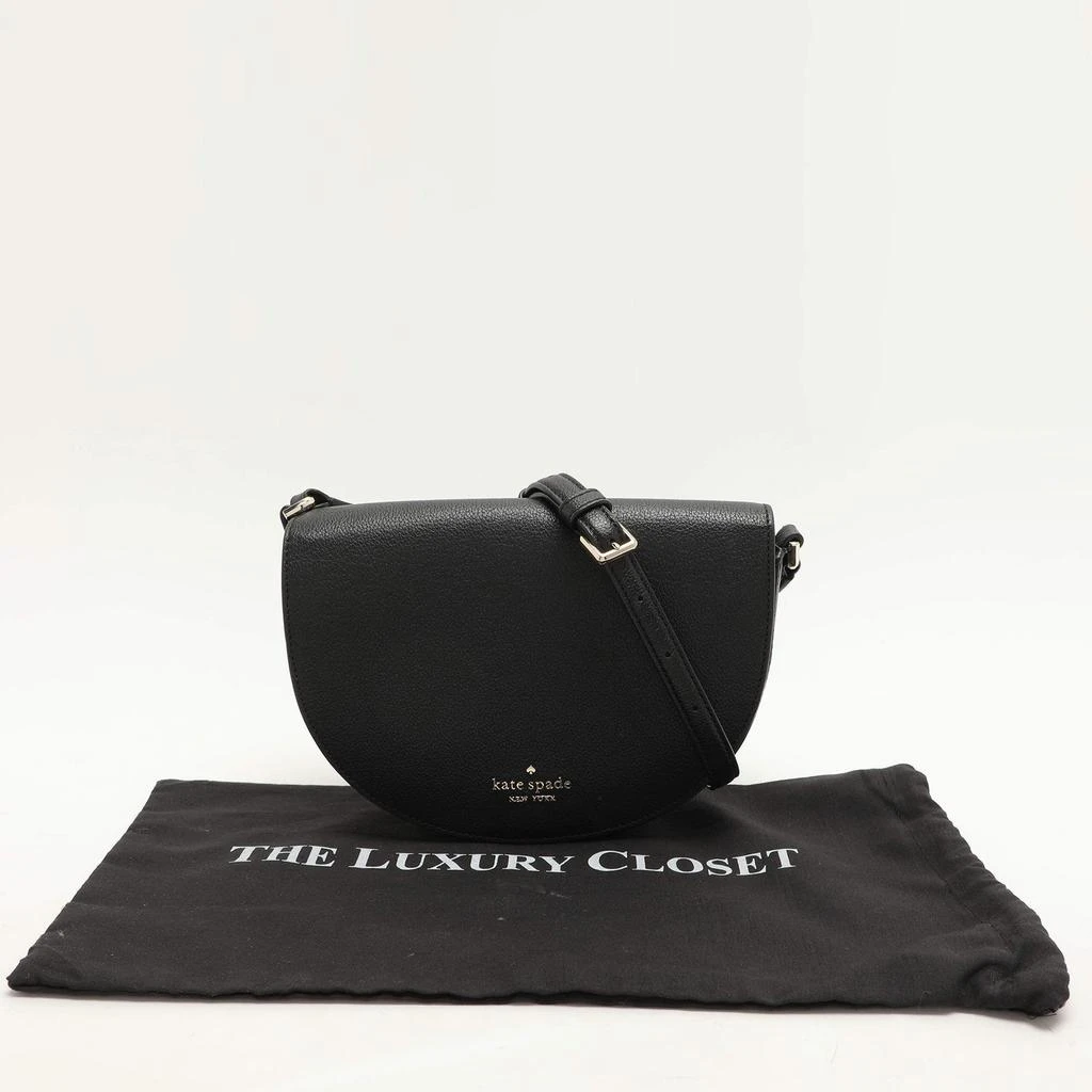 Kate Spade Kate Spade Black Leather Luna Crescent Crossbody Bag 16