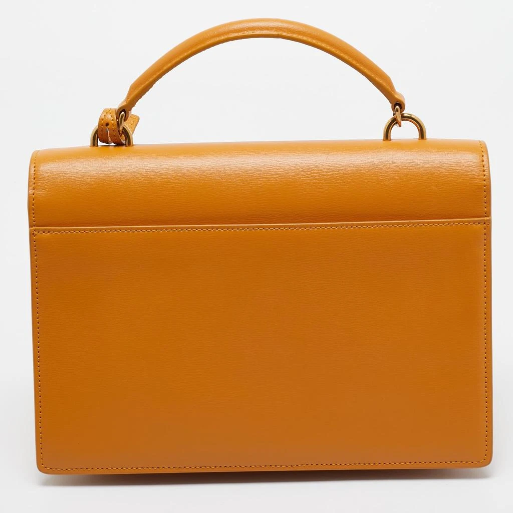Yves Saint Laurent Saint Laurent Mustard Leather Medium Sunset Top Handle Bag 4