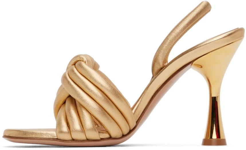 Gianvito Rossi Gold Ottavia Heeled Sandals 3