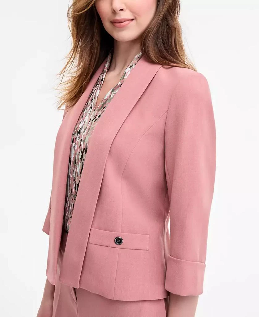 Kasper Women
s 3/4-Sleeve Shawl-Collar Blazer, Regular 
Petite 3