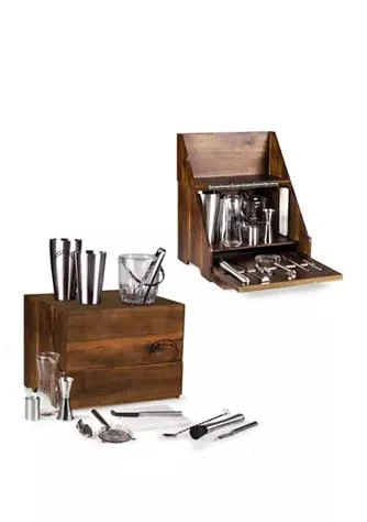 Legacy NFL Los Angeles Chargers Madison Acacia Tabletop Bar Set