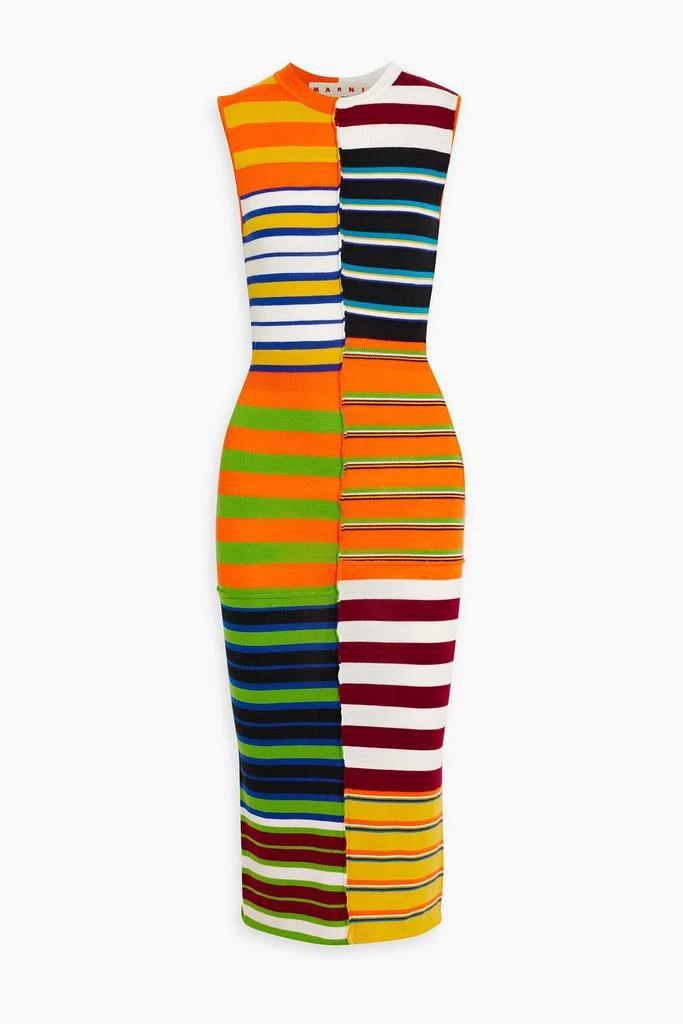 Marni Striped wool midi dress 1