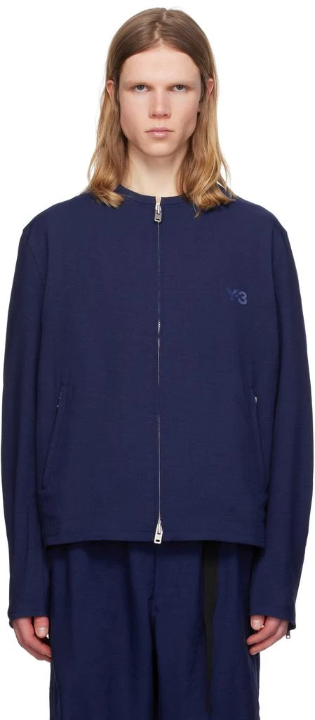 Y-3 Blue Sport Uniform 3 Stripes Jacket 1