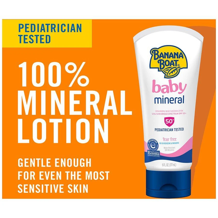 Banana Boat Baby 100% Mineral Sunscreen Lotion, SPF 50+ 6