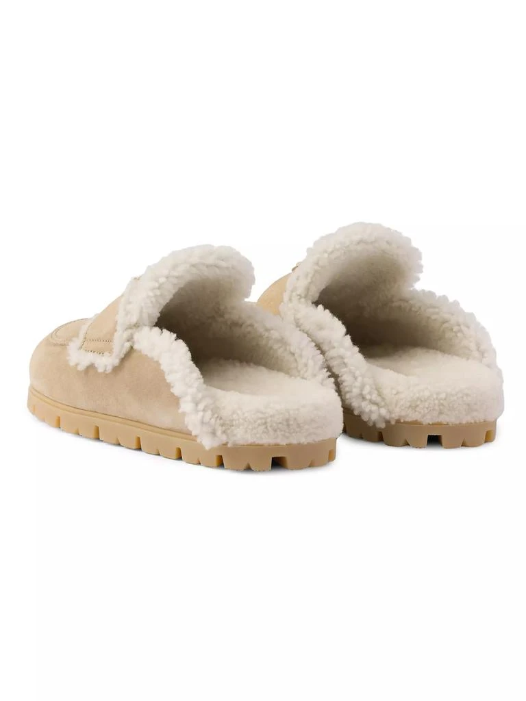 Prada Suede and Shearling Slippers 3