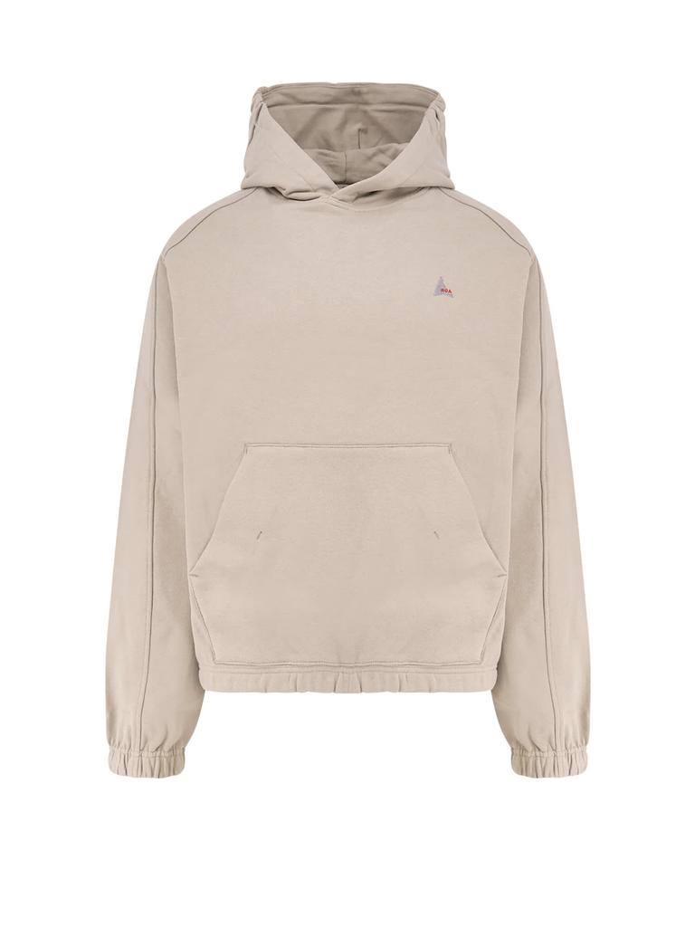 ROA Flower Stitch Hoodie Brown - Hoodies - BeyondStyle