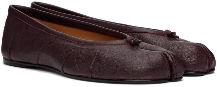 MAISON MARGIELA Burgundy Tabi Ballerina Flats 4