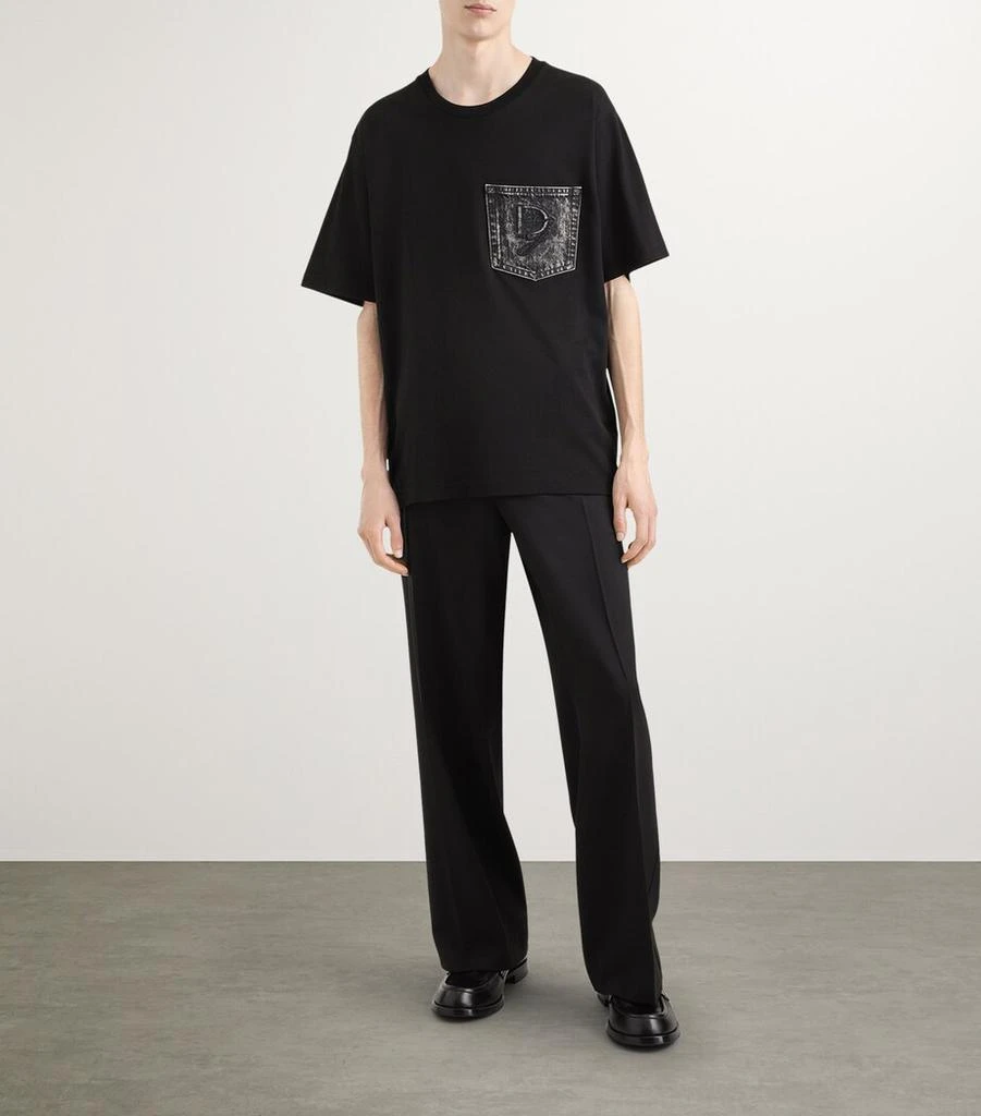 Dolce & Gabbana Cotton Denim-Patch T-Shirt 2