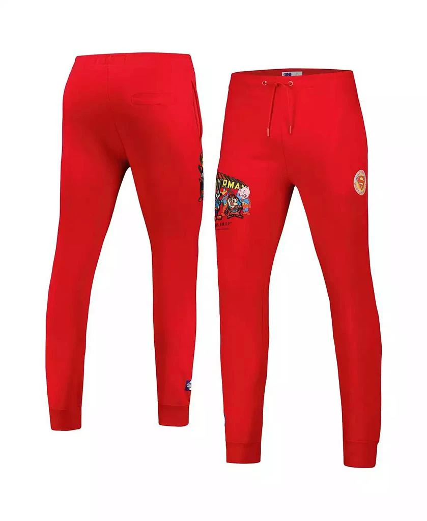 Freeze Max Men's Red Looney Tunes Superman Fleece Jogger Pants 1
