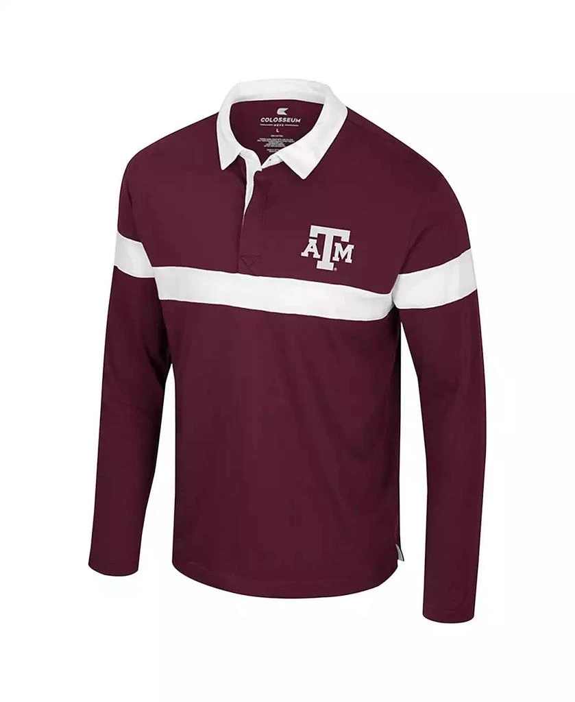 Colosseum Men's Maroon Texas A&M Aggies Too Cool for School Long Sleeve Polo Shirt 2