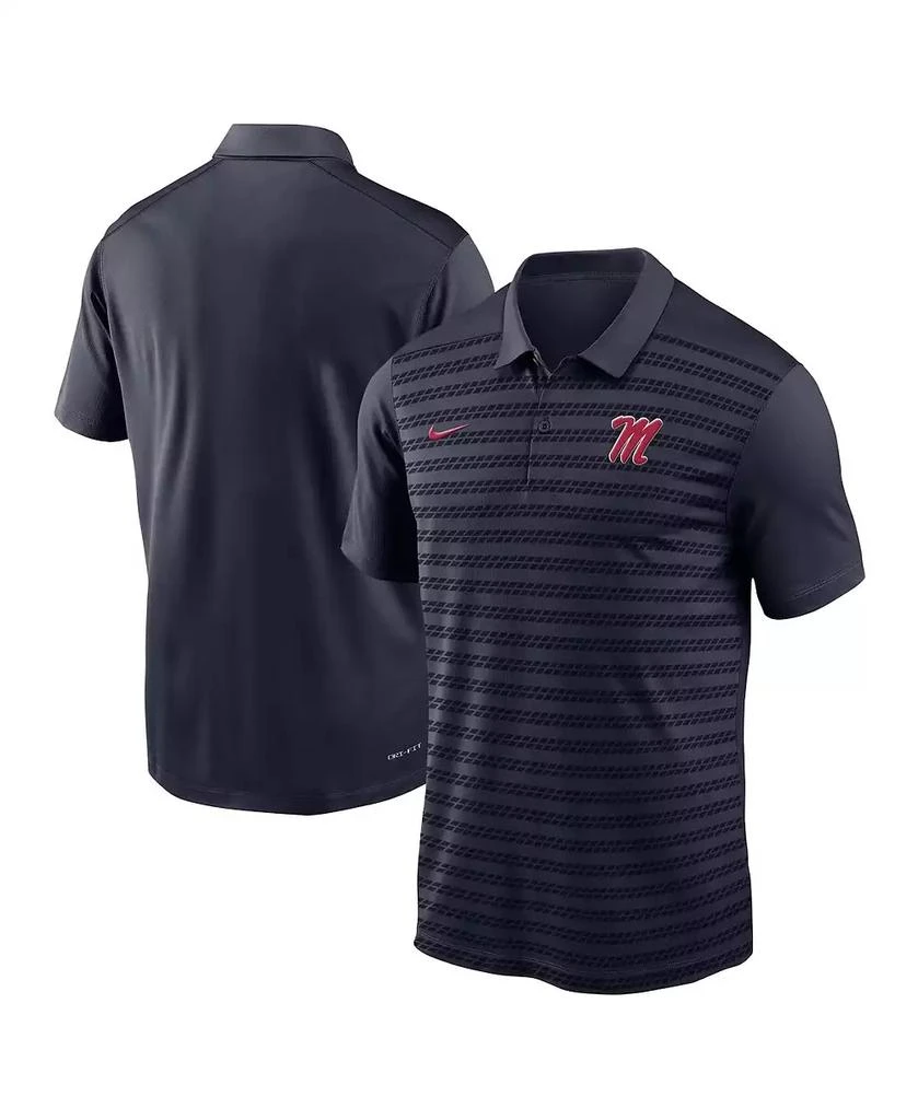 NIKE Men's Navy Ole Miss Rebels 2024 Sideline Victory Coaches Performance Polo 1