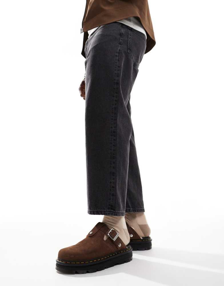 Dr Martens ZebZag mules in brown suede – On Sale Now with Up to 21