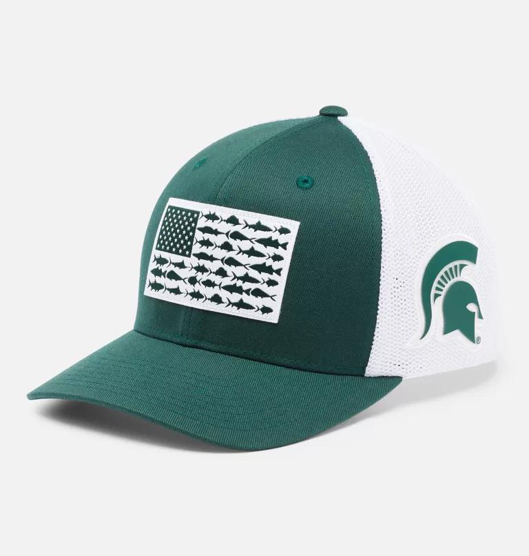 Columbia Columbia PFG Mesh  Fish Flag Ball Cap - Michigan State-