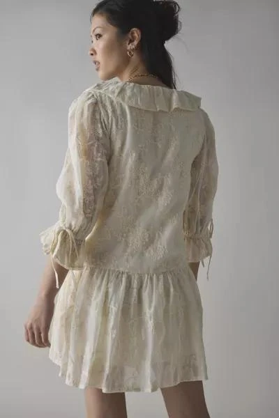 Kiss The Sky Kiss The Sky Lace Ruffle Collar Babydoll Mini Dress 3
