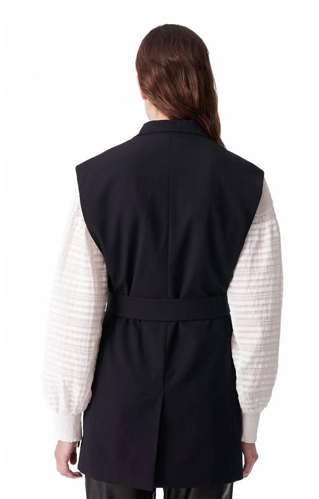 VANESSA BRUNO Christen Sleeveless Vest In Noir