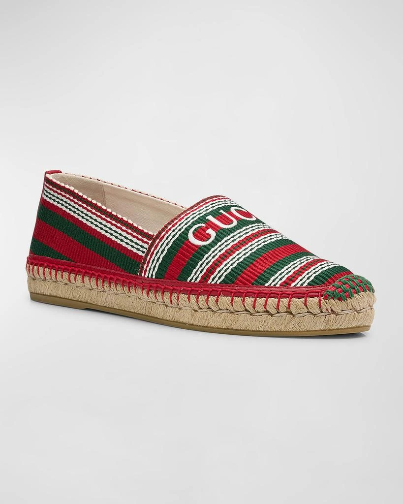 Gucci Sabela Embroidered Logo Espadrille Loafers - Single  display picture 3