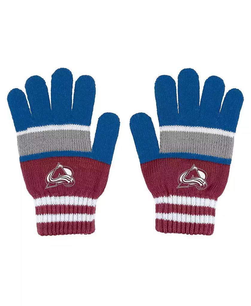WEAR by Erin Andrews Women's Colorado Avalanche Stripe Glove and Scarf Set