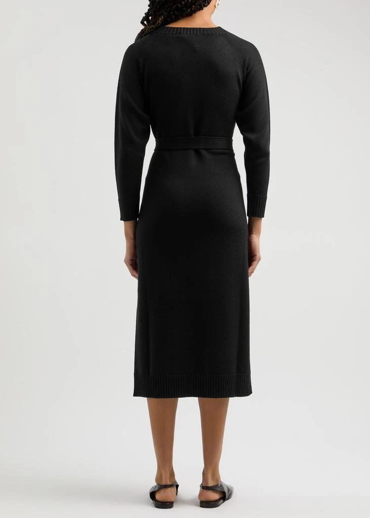 midi dress with top AKIRA She Means Business Tie Detail Mesh Midi Dress | Black