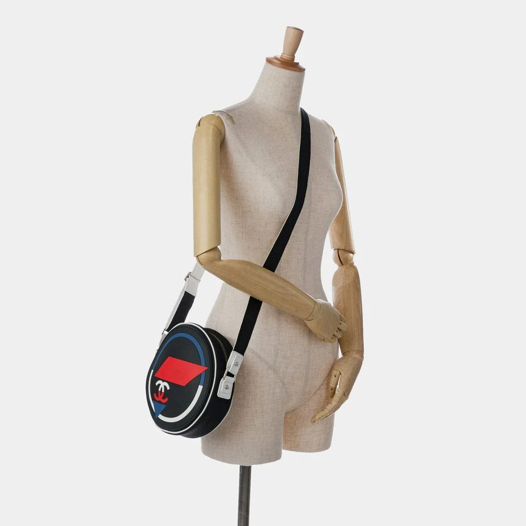 Chanel Chanel Multicolor Canvas And Rubber Airlines Round Crossbody Bag 4