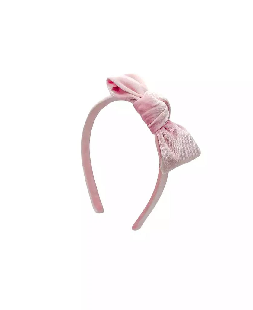 Bits 
Bows Girls Velvet Bow Headband in Pink