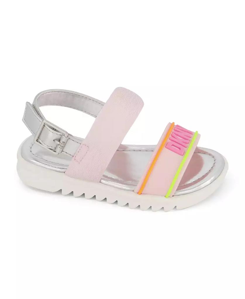DKNY Toddler Girls Sawtooth Rubber Logo Sport Sandals