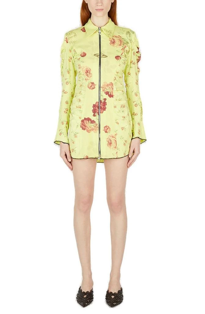 Rave Review Rave Review Embla Floral Printed Zipped Mini Dress 1