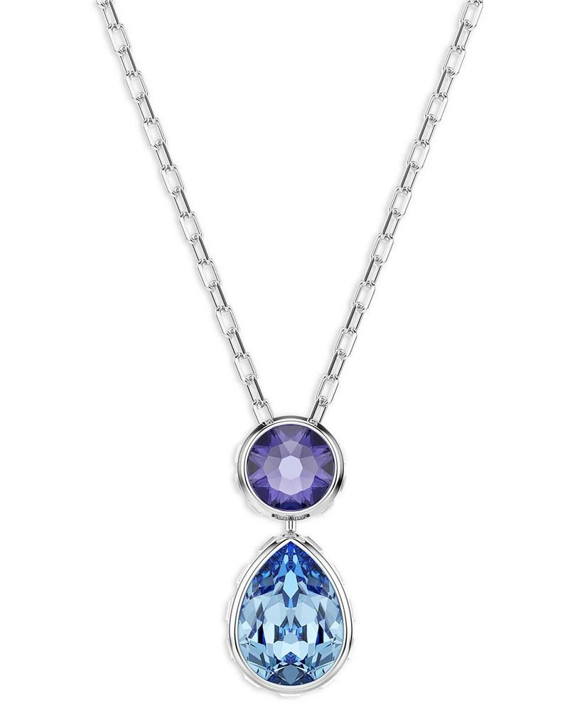 Swarovski Chroma Crystal Reversible Pendant Necklace, 14.87-17.75" 1