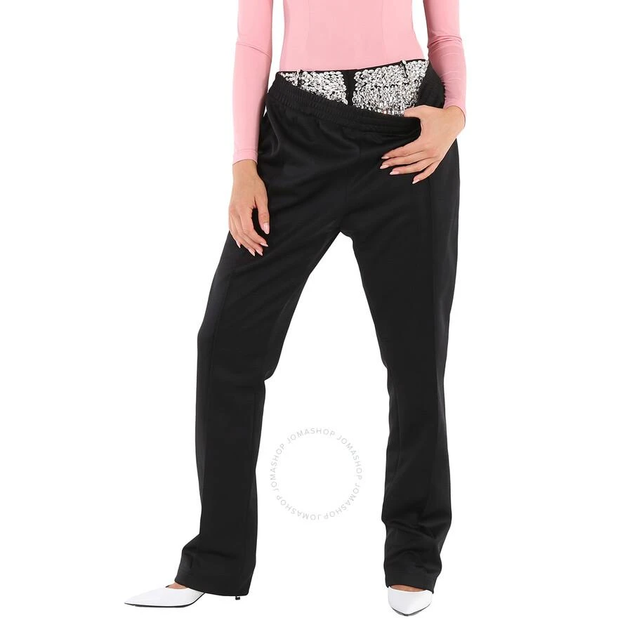 Burberry Black Double-Waist Jersey Crystal Detail Trackpants 1