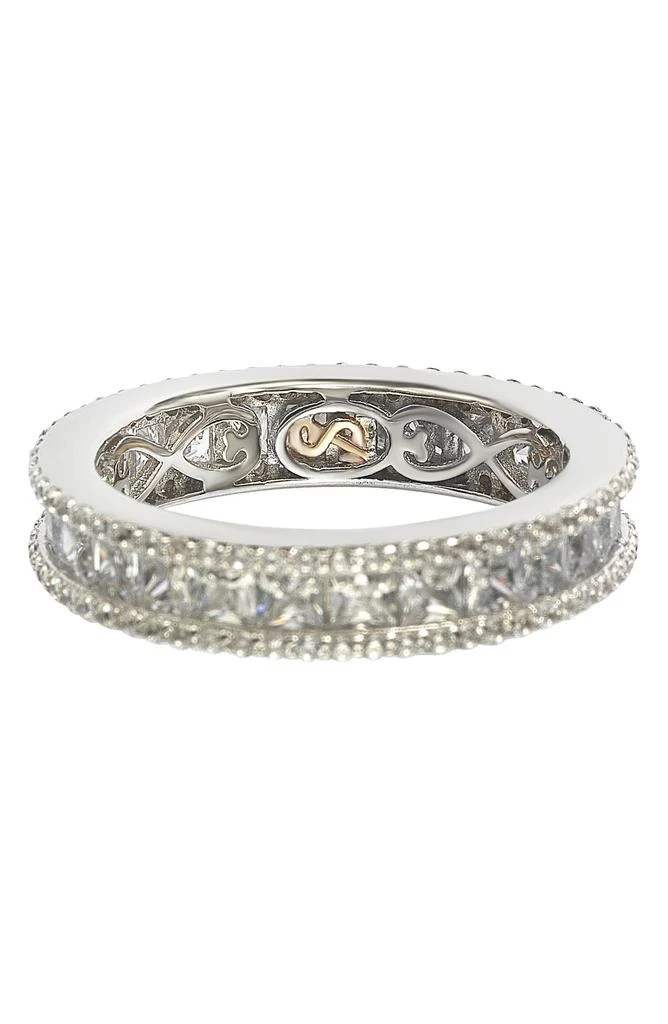 Suzy Levian Square Cut CZ Eternity Band Ring 2