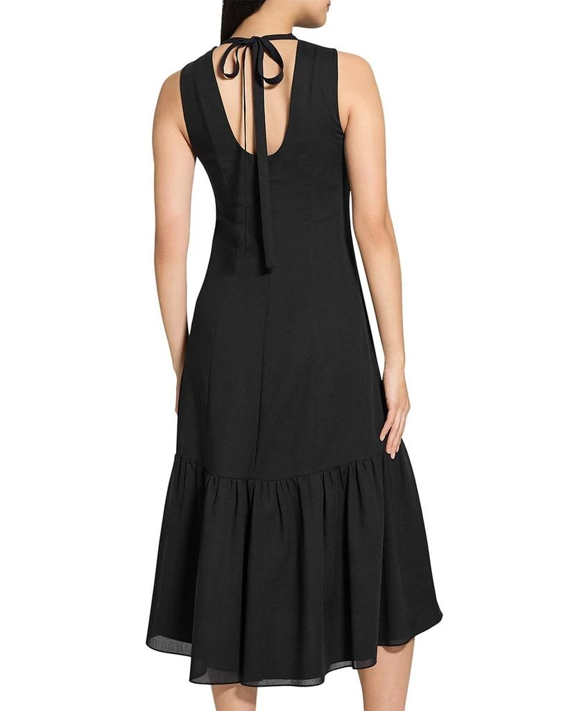 Theory Tie Neck Tiered Midi Dress 6