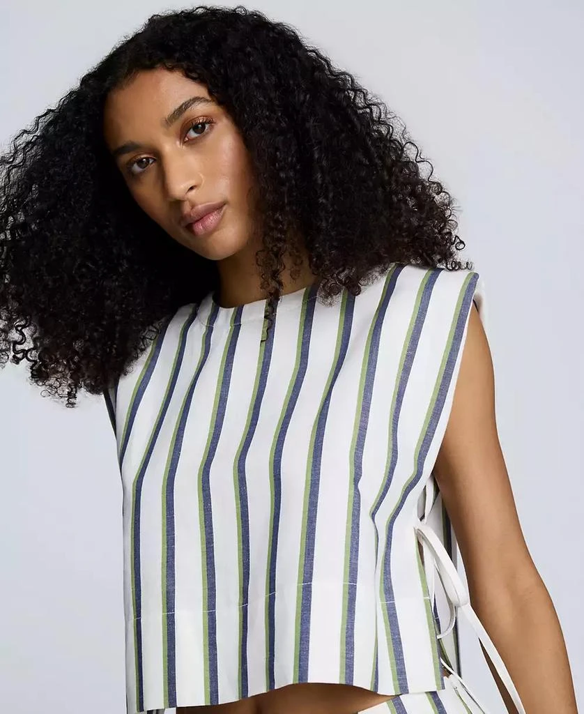 Kenneth Cole Women's Striped Tie-Side Tank Top 4